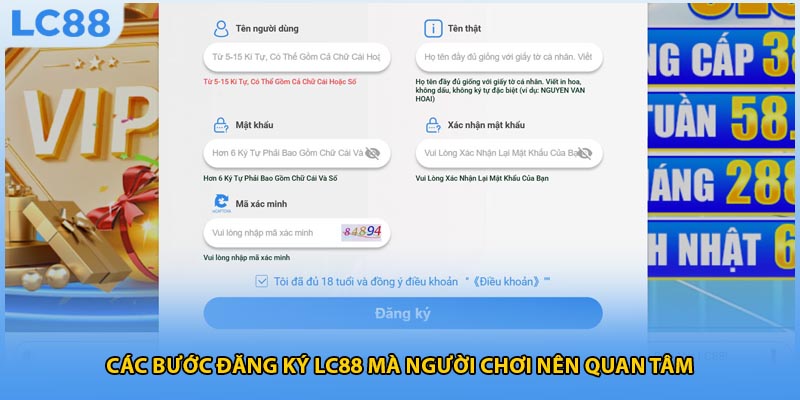 Các bước đăng ký LC88 mà người chơi nên quan tâm